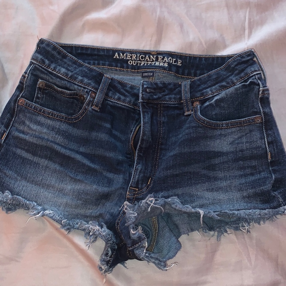 AEO stretchy high waisted jean shorts